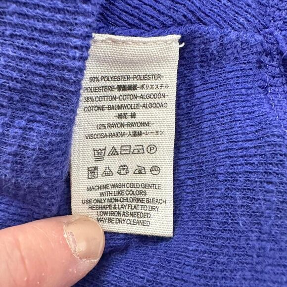 Free People We the Free Egyptian Blue Palisades Off the Shoulders sweater XS - Picture 6 of 8